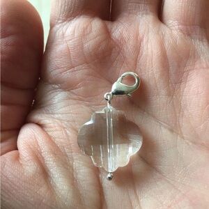 Origami Owl Clear Trefoil Pendant with Silver Clasp charm